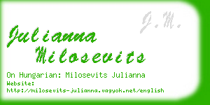 julianna milosevits business card